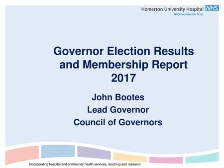 Governor Election Results and Membership Report