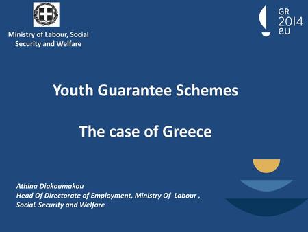 Youth Guarantee Schemes The case of Greece