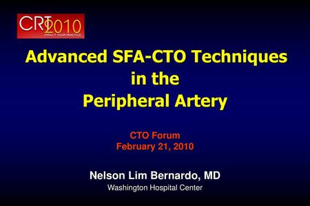 Peripheral Artery Advanced SFA-CTO Techniques in the