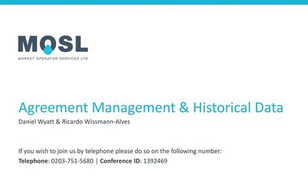 Agreement Management & Historical Data