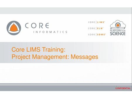 Project Management: Messages
