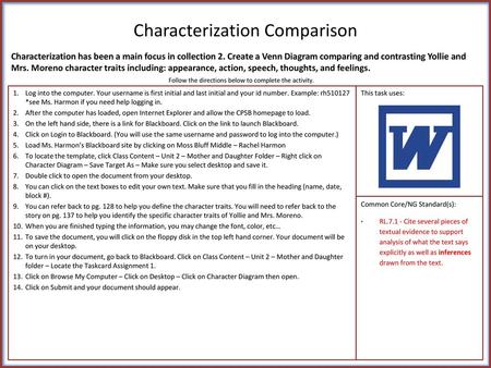 Characterization Comparison