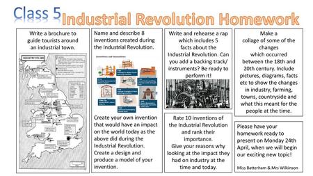 Industrial Revolution Homework