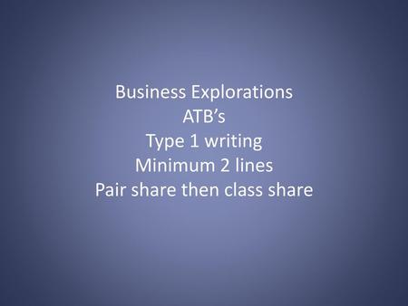 ATB #1 How do you define positive business ethics?