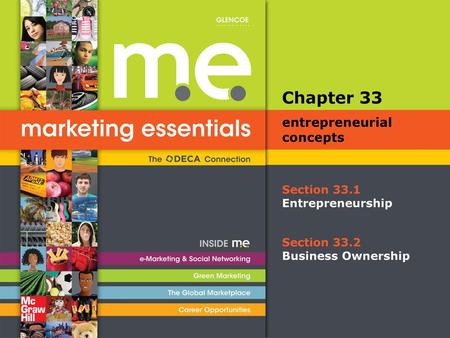 Chapter 33 entrepreneurial concepts Section 33.1 Entrepreneurship