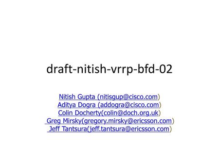 draft-nitish-vrrp-bfd-02