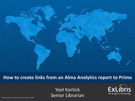 How to create links from an Alma Analytics report to Primo