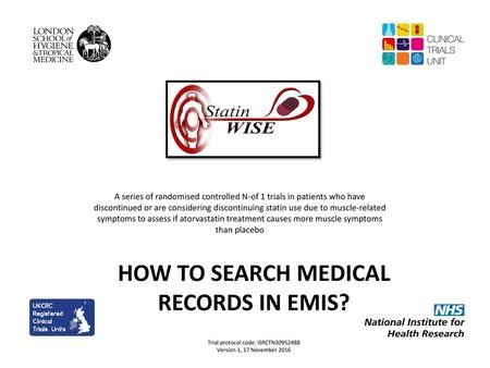 HOW TO SEARCH MEDICAL RECORDS IN EMIS?
