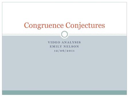 Congruence Conjectures