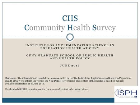 CHS Community Health Survey