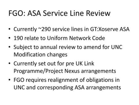 FGO: ASA Service Line Review
