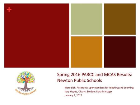Spring 2016 PARCC and MCAS Results: Newton Public Schools