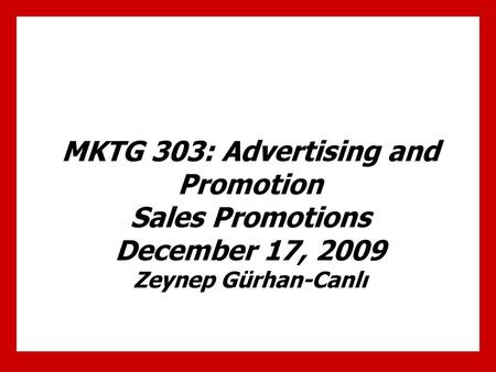 Planning Consumer Promotions