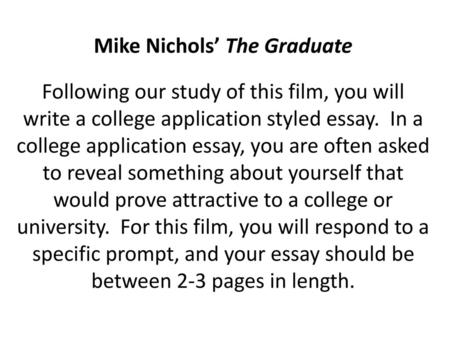 Mike Nichols’ The Graduate