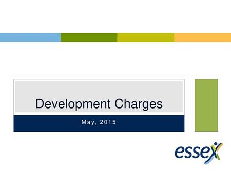 Development Charges May, 2015.