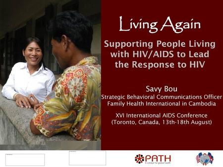 Supporting People Living with HIV/AIDS to Lead the Response to HIV