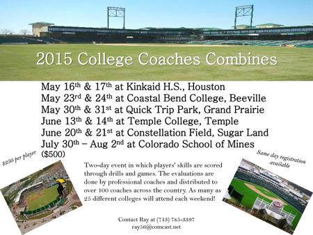 2015 College Coaches Combines