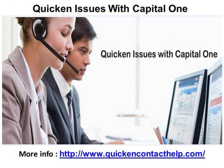 Quicken Issues With Capital One 