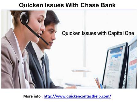 Quicken Issues With Chase Bank 
