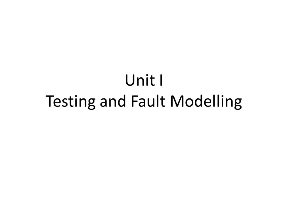 Fault Modeling In Chip Design VLSI (DFT), 51% OFF