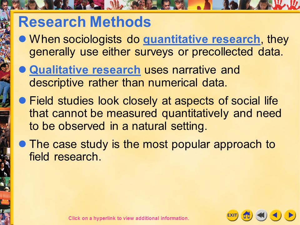 how do sociologists do research