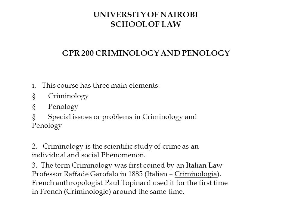 relationship between criminology and penology