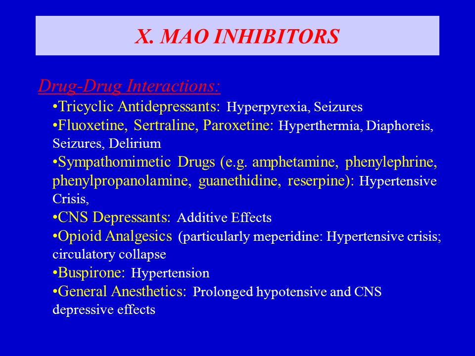 Mao Inhibitors Drugs Monoamine Oxidase Inhibitor