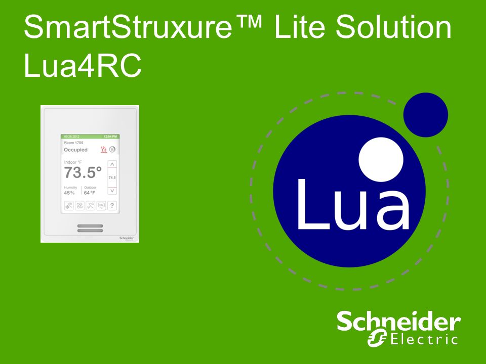 SmartStruxure™ Lite Solution Lua4RC - ppt video online download
