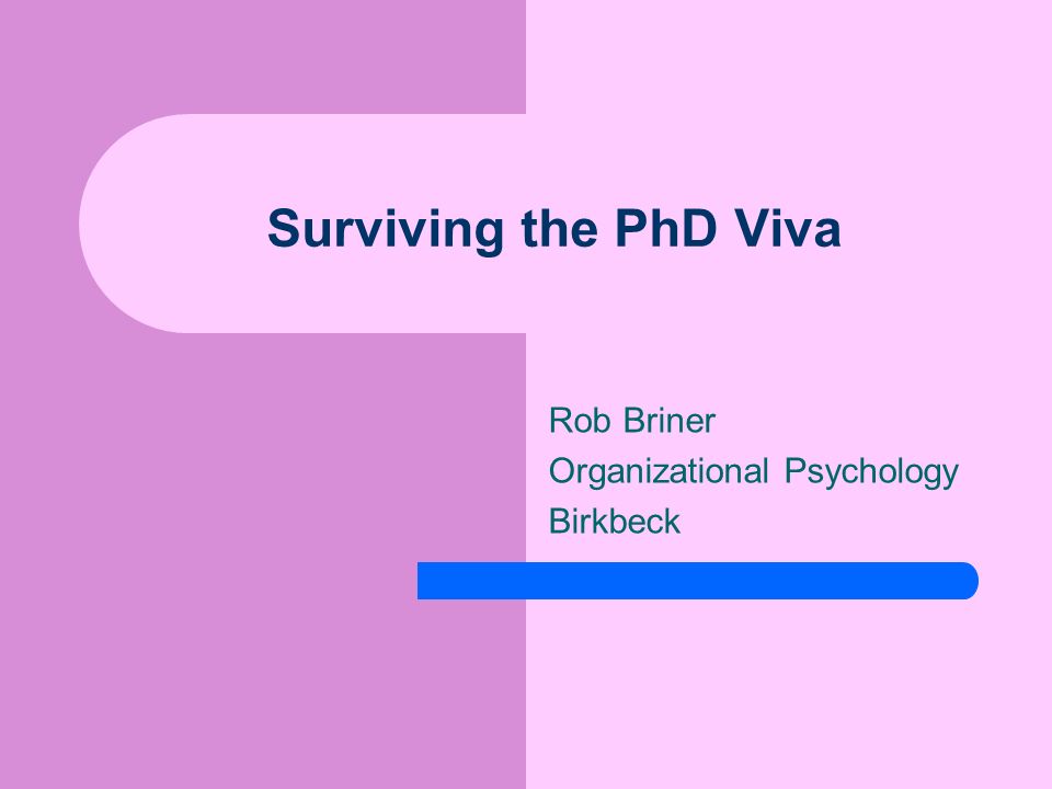 Rob Briner Organizational Psychology Birkbeck - ppt video online download