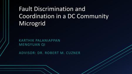 Fault Discrimination and Coordination in a DC Community Microgrid