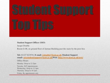 Student Support Top Tips