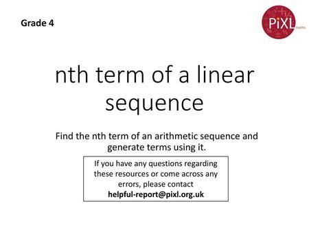nth term of a linear sequence