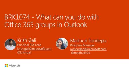 BRK What can you do with Office 365 groups in Outlook