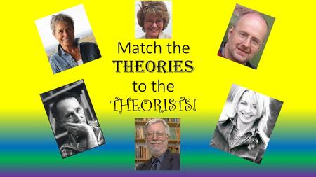 Match the theories to the THEORISTS!