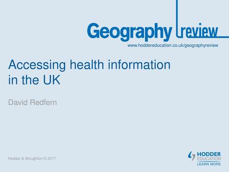Accessing health information in the UK