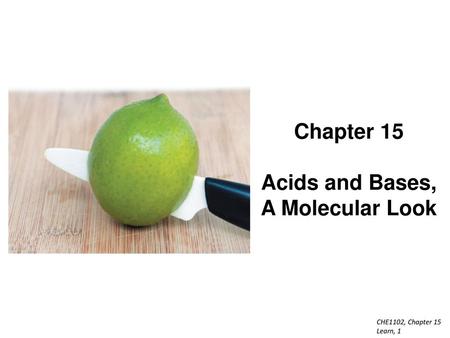 Chapter 15 Acids and Bases, A Molecular Look