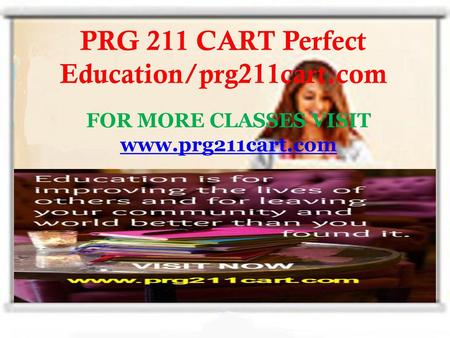 PRG 211 CART Perfect Education/prg211cart.com