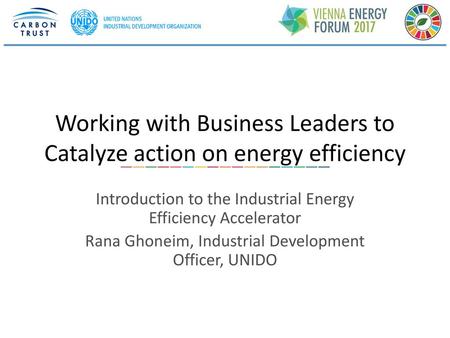 Working with Business Leaders to Catalyze action on energy efficiency