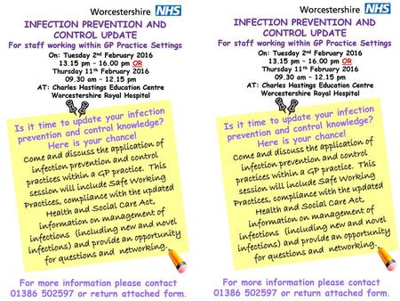 INFECTION PREVENTION AND CONTROL UPDATE