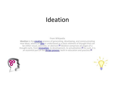 Ideation From Wikipedia