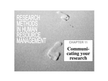 Communi-cating your research