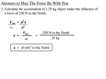 Answers to May The Force Be With You