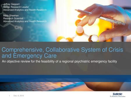 Comprehensive, Collaborative System of Crisis and Emergency Care