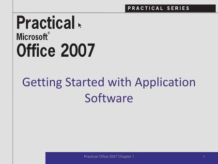 Getting Started with Application Software