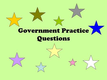 Government Practice Questions