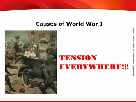 Causes of World War I TENSION EVERYWHERE!!!.