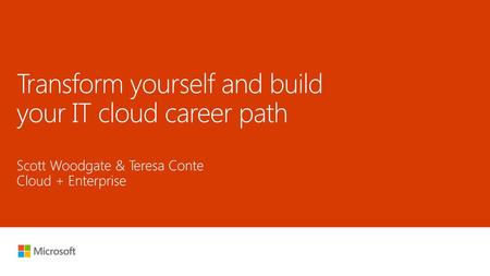 Transform yourself and build your IT cloud career path