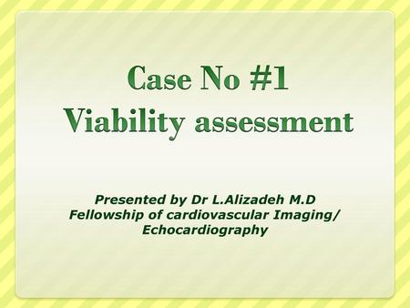 Case No #1 Viability assessment