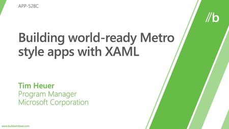 Building world-ready Metro style apps with XAML