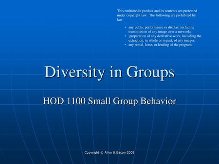 HOD 1100 Small Group Behavior